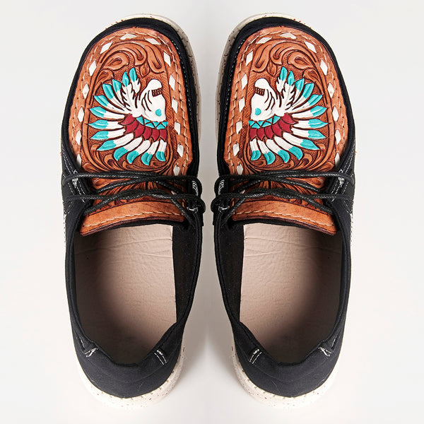 American Darling ADFT133BK1 Hand tooled carved genuine leather trim by Hilason – Cowboy and equestrian accessories