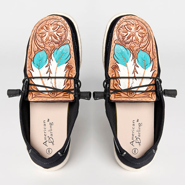 American Darling ADFT133BK3 Hand tooled carved genuine leather trim by Hilason – Cowboy and equestrian accessories