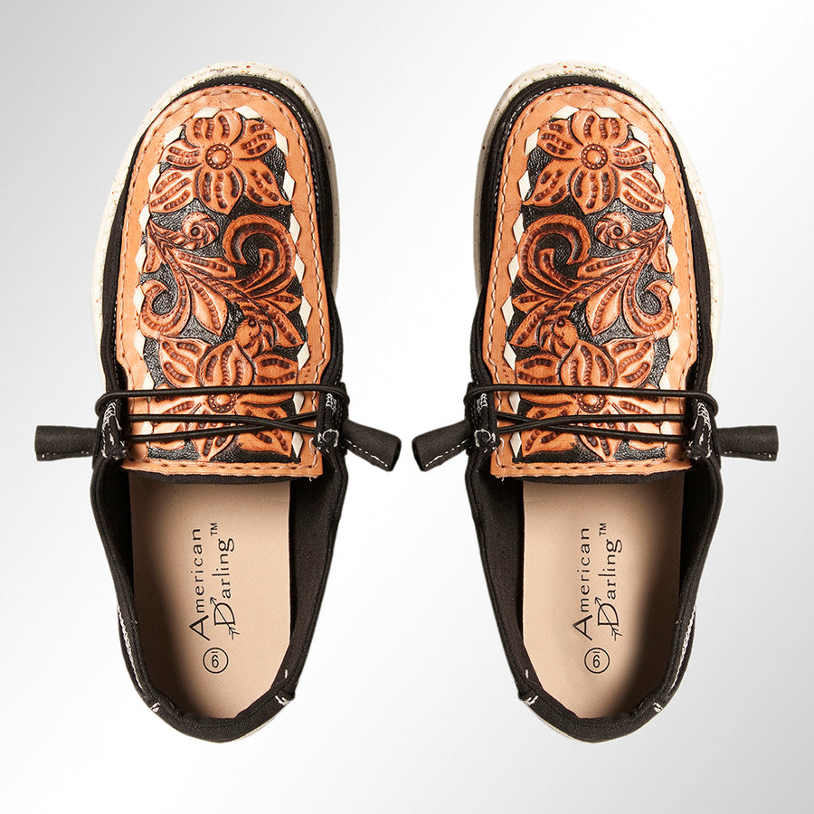 American Darling ADFT133BK13 Hand tooled carved genuine leather trim by Hilason – Cowboy and equestrian accessories