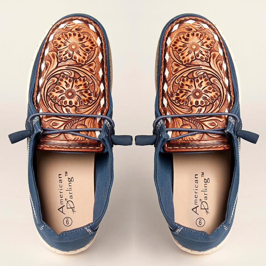 American Darling ADFT133NV4 Hand tooled carved genuine leather trim by Hilason – Cowboy and equestrian accessories