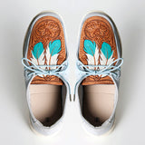 American Darling ADFT133SB3 Hand tooled carved genuine leather trim lightweight shoe footwear slip on