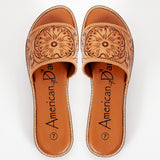 American Darling ADFTE106 Hand tooled carved genuine leather sandal by Hilason – Cowboy and equestrian accessories
