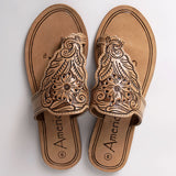 American Darling ADFTE109 Hand tooled carved genuine leather sandal by Hilason – Cowboy and equestrian accessories