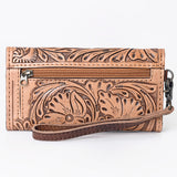 American Darling Clutch Hand Tooled Genuine Leather Western Women Bag Handbag Purse Tan | Leather Clutch Bag | Clutch Purses for Women | Cute Clutch Bag | Clutch Purse