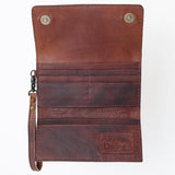 American Darling Clutch Hand Tooled Genuine Leather women bag western