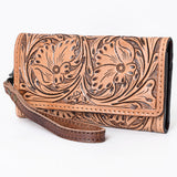 American Darling ADBG1132A Clutch Hand Tooled Genuine Leather women by Hilason – Cowboy and equestrian accessories