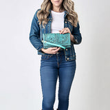 American Darling Clutch Hand Tooled Genuine Leather women bag western