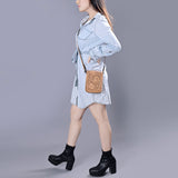 American Darling Cell Phone Holder Hand Tooled Genuine Leather women bag western handbag purse
