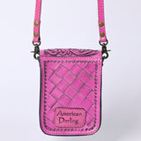 American Darling Cell Phone Holder Hand Tooled Genuine Leather women bag western handbag purse