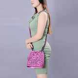 American Darling ADBG1136A Cross Body Hand Tooled Genuine Leather women bag western handbag purse