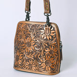 American Darling Hand Tooled Floral Leather Crossbody Bag - Uhorse