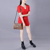 American Darling ADBG1137A Clutch Hand Tooled Genuine Leather women bag western handbag purse