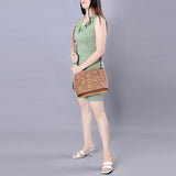 American Darling ADBG1138A Cross Body Hand Tooled Genuine Leather women bag western handbag purse