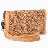 American Darling Clutch Hand Tooled Genuine Leather women bag western handbag purse