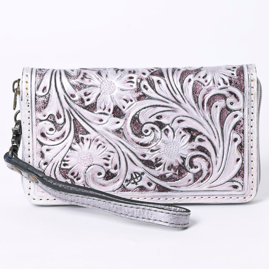 American Darling Clutch Hand Tooled Genuine Leather Western Women Bag Handbag Purse Tan | Purses for Cute