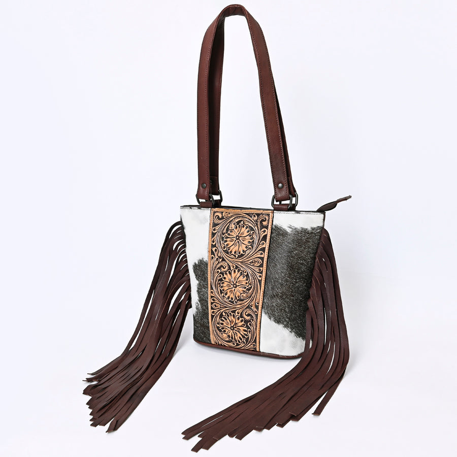 ADBGZ737 American Darling Hand Tooled Hair On Genuine Leather Women by Hilason – Cowboy and equestrian accessories
