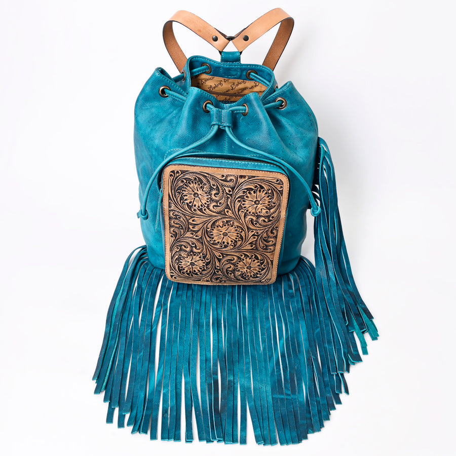 American Darling Backpack Hand Tooled Genuine Leather Western Women Bag Handbag Purse | for Laptop