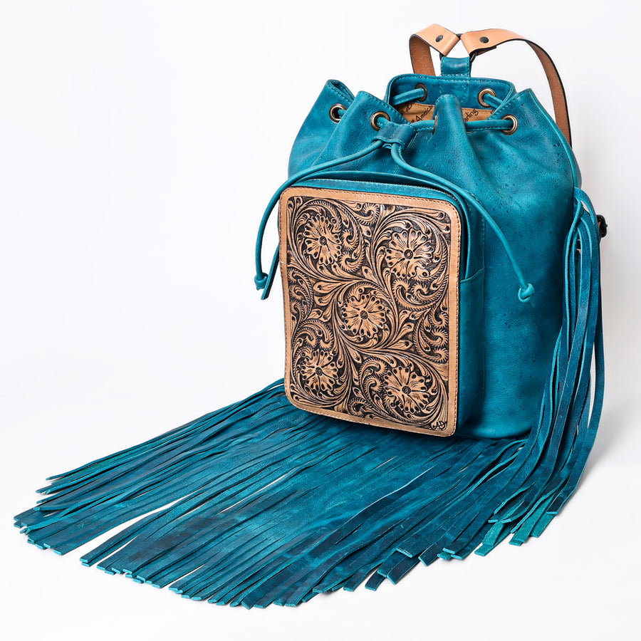 American Darling Backpack Hand Tooled Genuine Leather Western Women Bag Handbag Purse | for Laptop - Uhorse