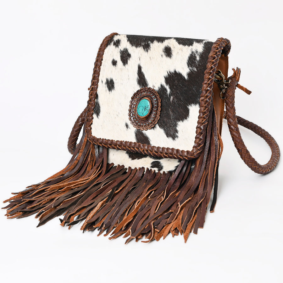 American Darling Messenger Hair On Genuine Leather Western Women Bag Handbag Purse | Cute - Uhorse