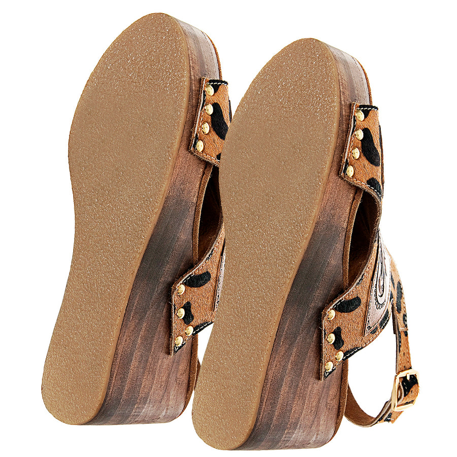 American Darling Adft101 Hand Tooled, Carved Genuine Leather Sandal Footwear Flip Flop | Tooled