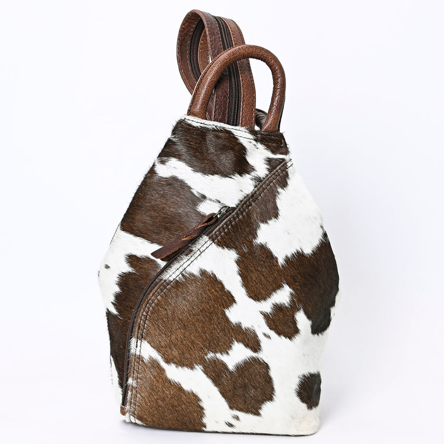 American Darling Backpack Genuine Leather Western Bag with Hair-On Cowhide for Women YKK Zipper Handcrafted Daypack