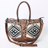 American Darling ADBG1084A Tote Hand Tooled Saddle Blanket Genuine Leather women bag western handbag purse