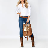 ADBG1145 American Darling Backpack Hand tooled Hair-On Genuine Leather