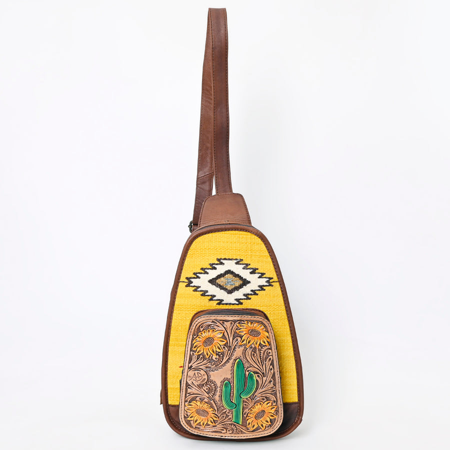 American Darling Sling Hand Tooled Hair-On Genuine Leather Western Women Bag |Sling | for