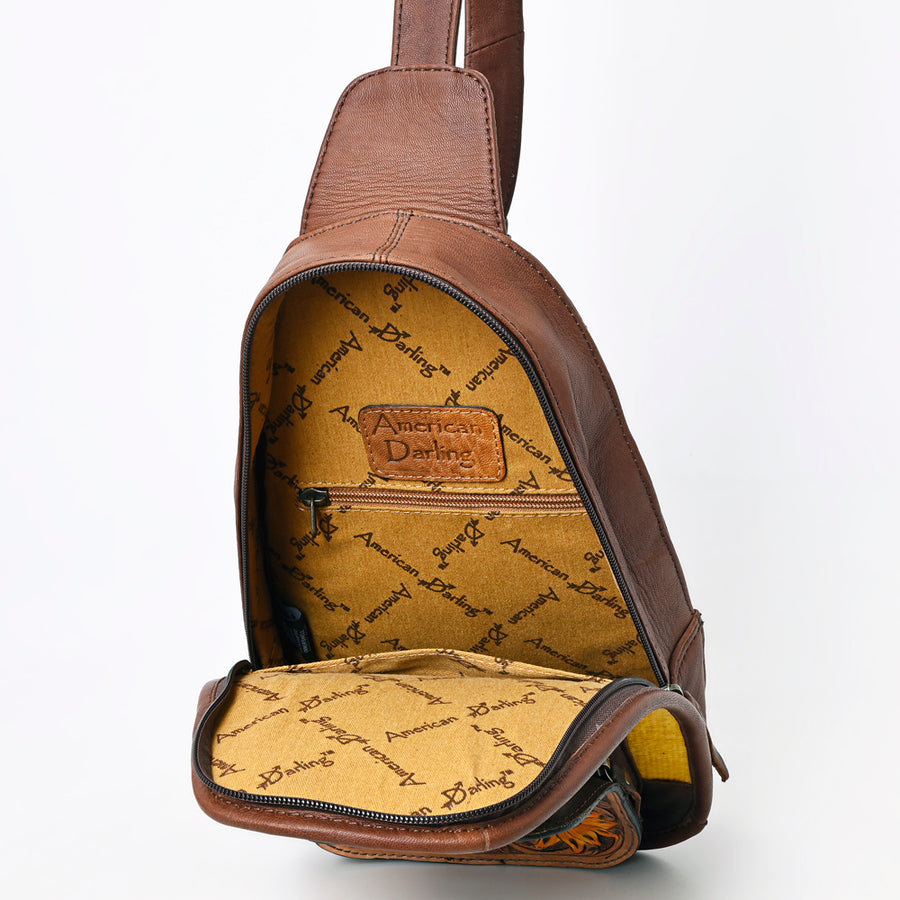 American Darling Sling Hand Tooled Hair-On Genuine Leather Western Women Bag |Sling | for