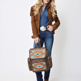 ADBG1150 American Darling Backpack Hand Tooled Saddle Blanket Genuine