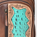 ADBG1151 American Darling Sling Hand Tooled Crocodile embossed Genuine