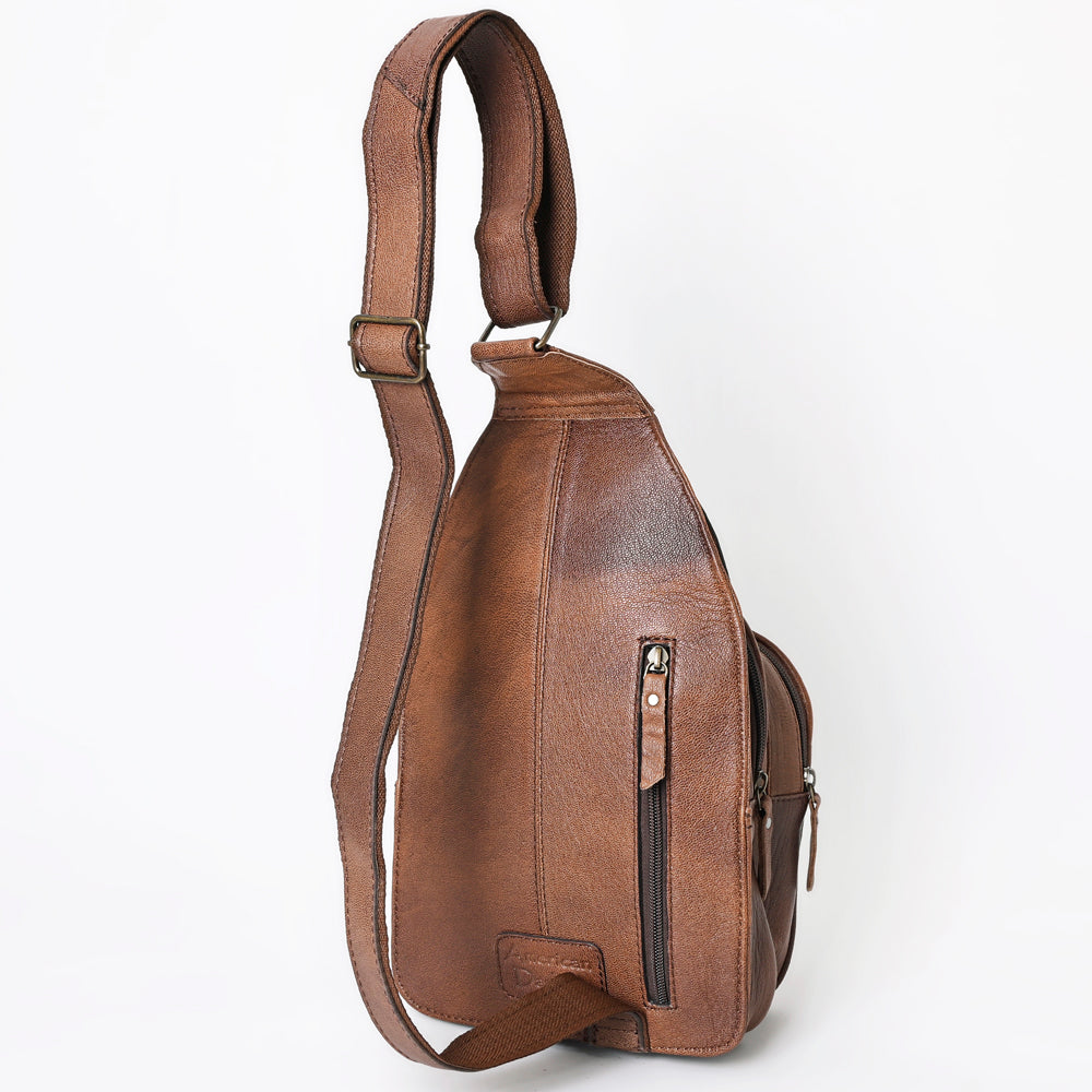 aston leather sling backpack American Darling ADBG1153 Sling Hand Tooled Genuine Leather women bag western handbag purse
