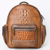 ADBG1154 American Darling Backpack Crocodile embossed Genuine Leather