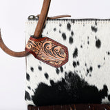 American Darling Western Wristlet Clutch Purse Handcrafted from Hair-On Cowhide & Genuine Leather | Large Fringe Detail