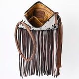 American Darling Western Wristlet Clutch Purse Handcrafted from Hair-On Cowhide & Genuine Leather | Large Fringe Detail
