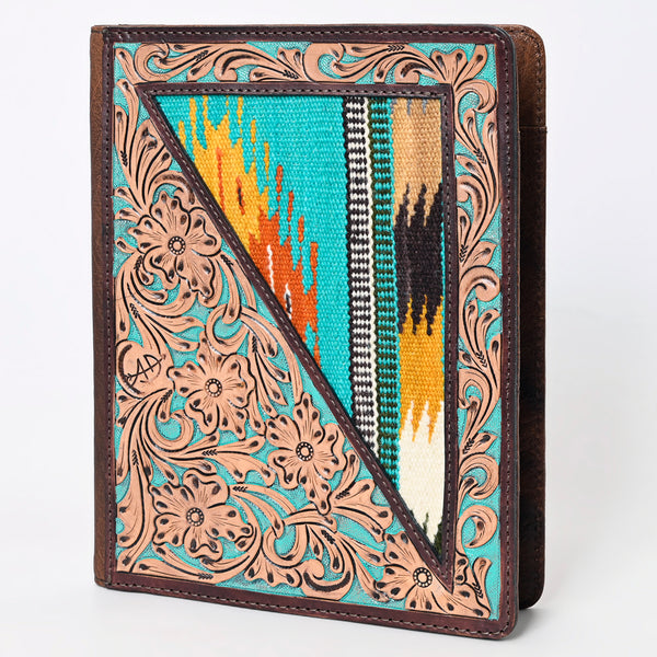 ADBG1160 American Darling Portfolio Bag Hand Tooled Saddle Blanket by Hilason – Cowboy and equestrian accessories