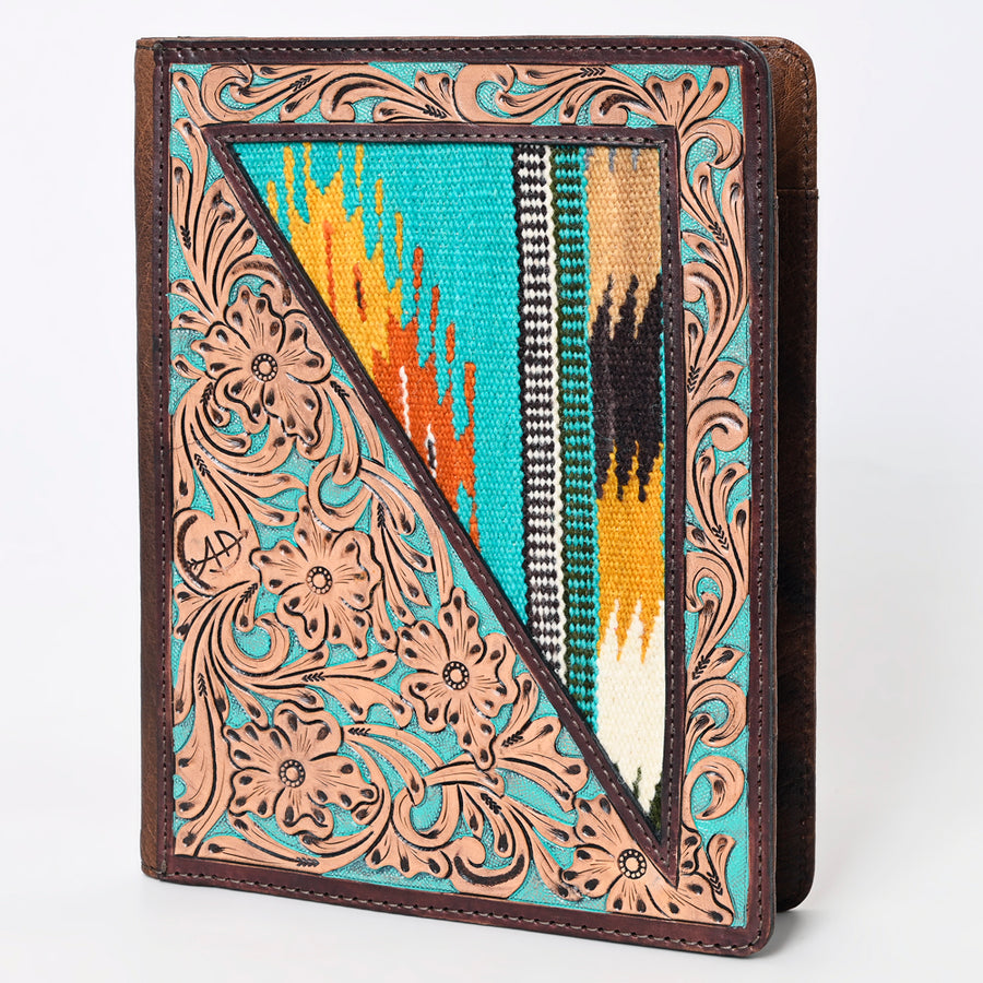 American Darling Tooled Leather Portfolio Bag | Saddle Blanket Tablet Sleeve - Uhorse