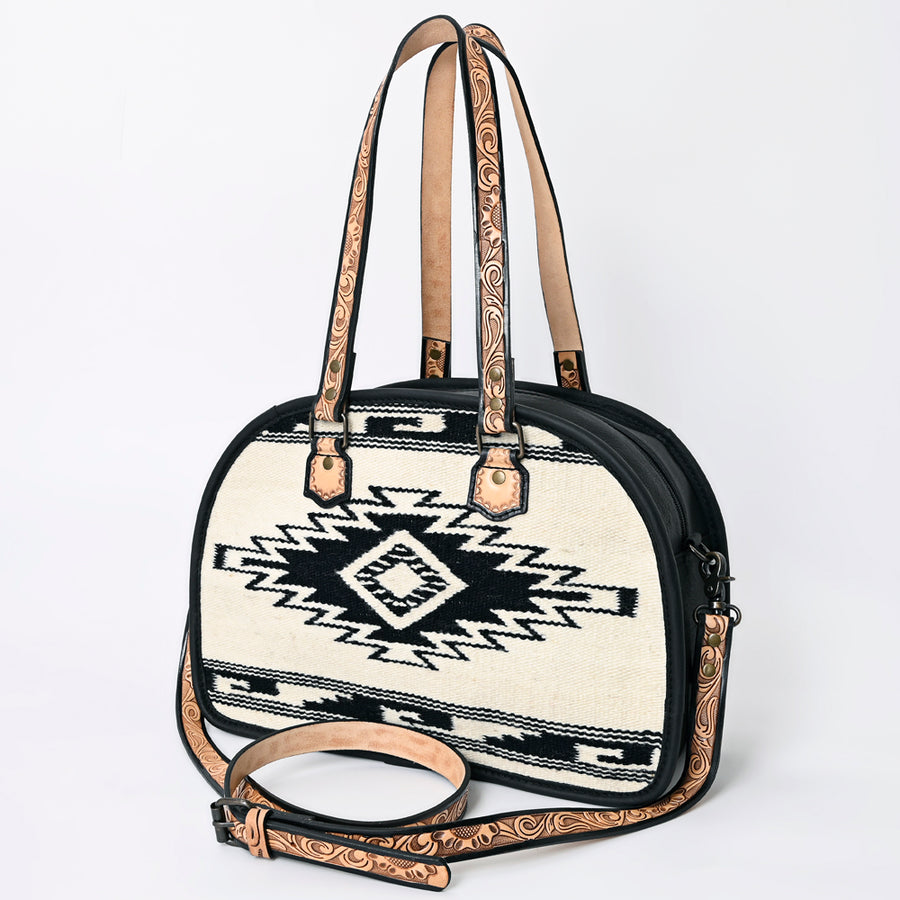 American Darling Saddle Blanket Tote | Tooled Leather Handbag - Uhorse