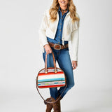 ADBG1162 American Darling Tote Saddle Blanket Genuine Leather women