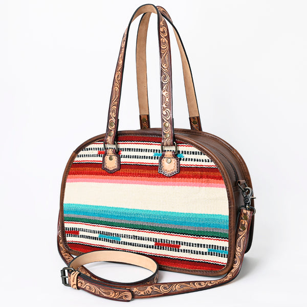 American Darling Saddle Blanket Tote | Tooled Leather Western Handbag - Uhorse