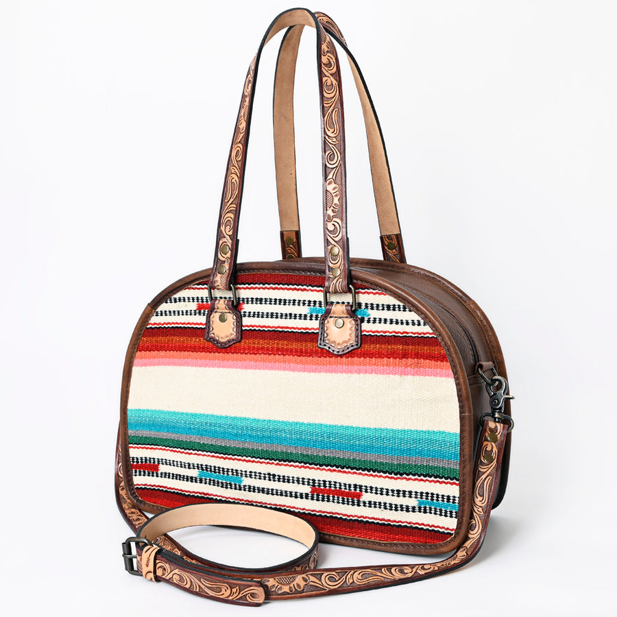 American Darling Saddle Blanket Tote | Tooled Leather Western Handbag - Uhorse