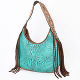 ADBG1164 American Darling Hobo Hand Tooled Crocodile embossed Genuine Leather women bag western handbag purse