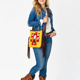 ADBG1167 American Darling Large Crossbody Saddle Blanket Genuine