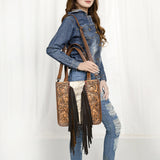 American Darling Tote Hand Tooled Hair-onGenuine Leather women bag western handbag purse
