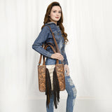 American Darling Tote Hand Tooled Hair-onGenuine Leather women bag western handbag purse