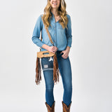 ADBG1172 American Darling Clear Bag Hand Tooled Genuine Leather women