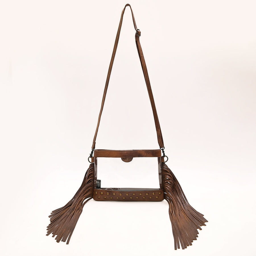 American Darling Clear Bag Full Grain Genuine Leather Western Women Handbag Purse | for Cute Travel
