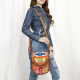 American Darling Cross Body Hand Tooled Saddle Blanket Genuine Leather women bag western handbag purse