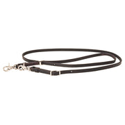 HILASON Western Horse American Leather Flat Roper Reins Dark Brown | Barrel Racing Roping for Horses