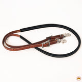 Hilason Western Horse American Leather  Barrel Roper Reins Brown & Black